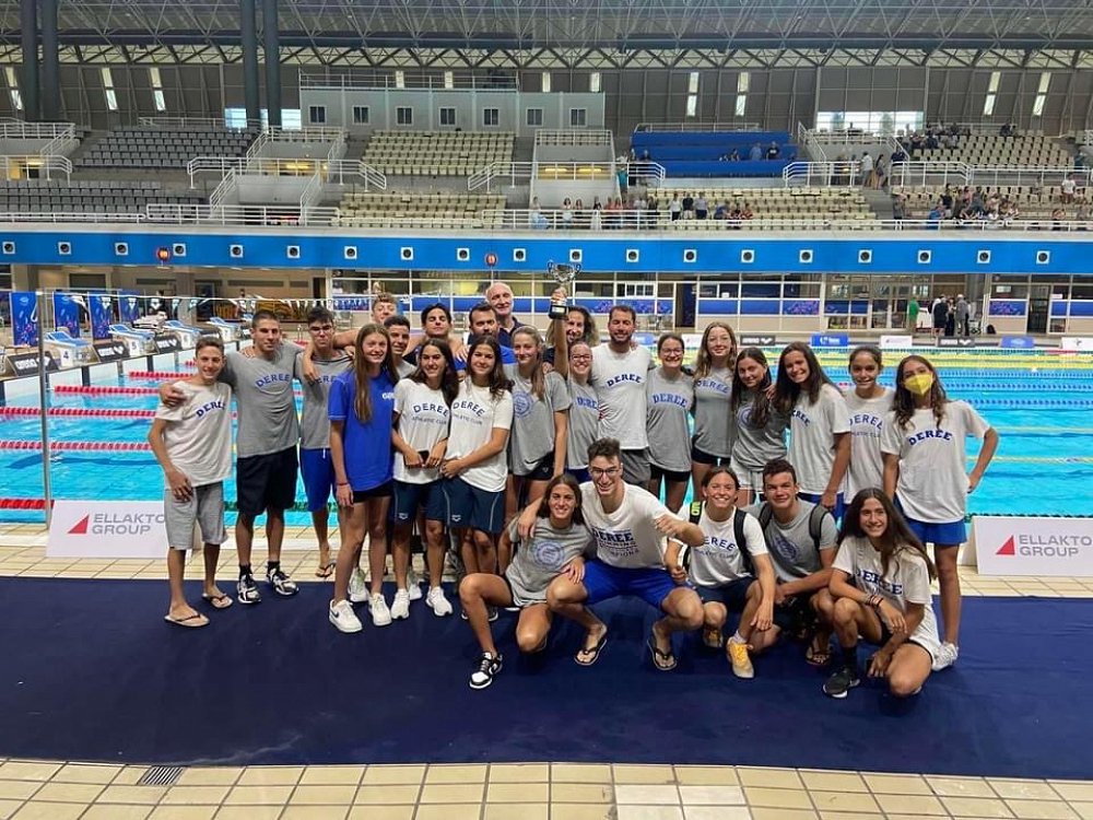 1st place in girls, 2nd in total ranking and boys in the National age groups swim championship!