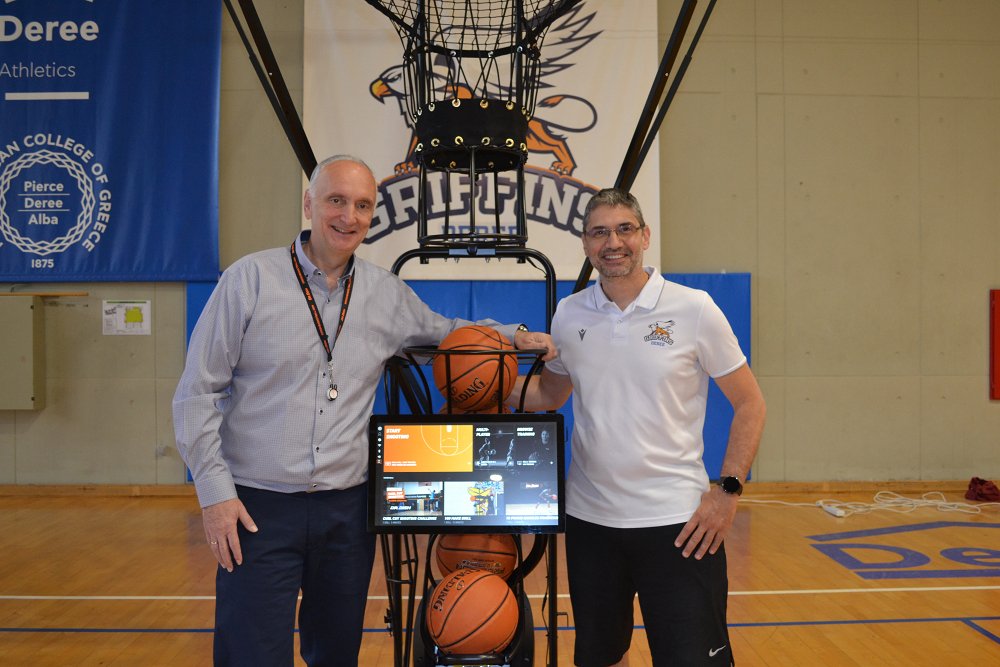 The Dr. Dish CT PLUS basketball shooting machine added in the Deree Basketball Academy program!