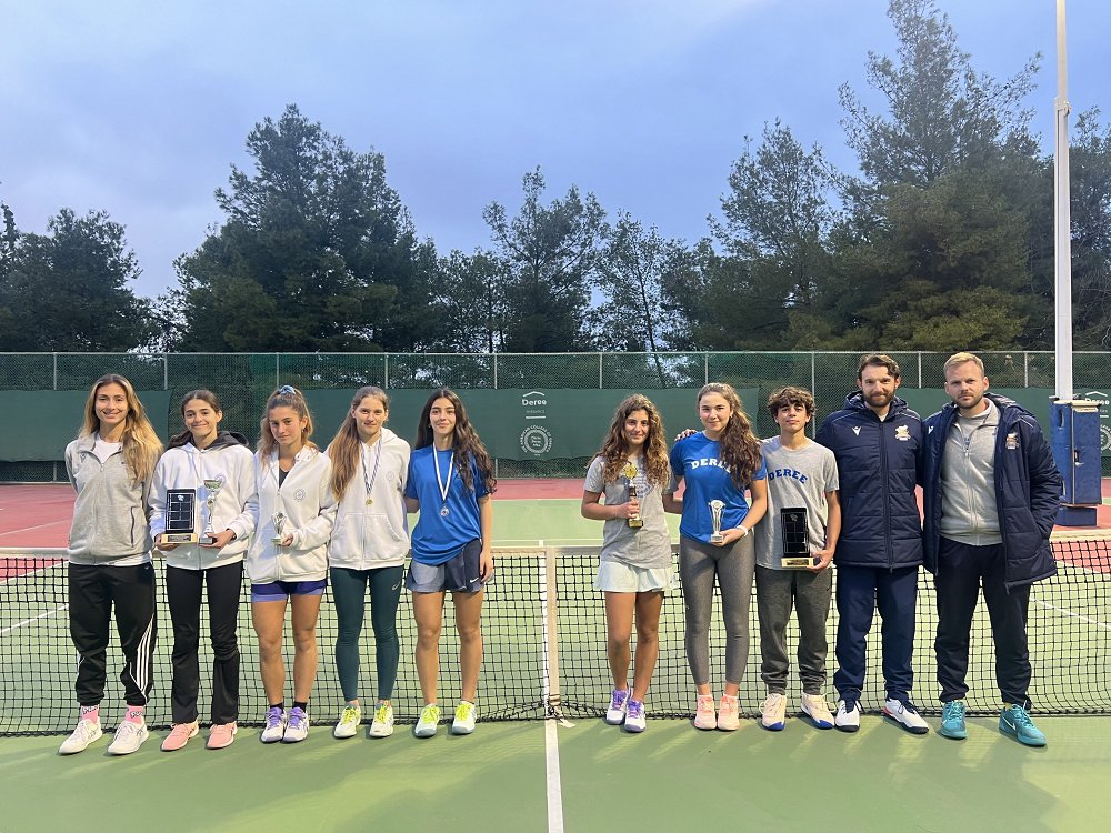 Very good performance for the Deree Tennis Academy in the E1, E3, and Tennis Europe tournaments.