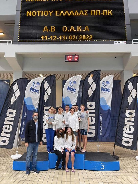 1st place in the U13-U14 Winter 2022 S.Greece swim championship!